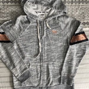 PINK zip up hoodie sweater